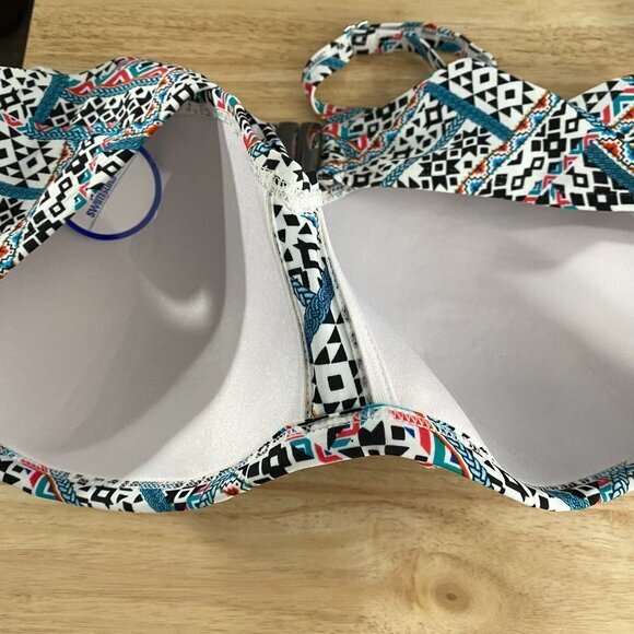 Swimsuits For All Bikini Swim Top Aztec Southwestern Print NWT Women's Size 16 - Picture 6 of 9